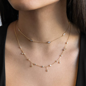  CZ Marquise Choker 14K - Adina Eden's Jewels