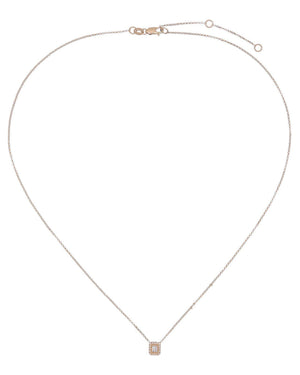  Mini Baguette Diamond Necklace 14K - Adina Eden's Jewels