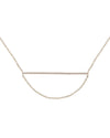 14K Gold Diamond Bar and Hanging Chain Necklace 14K - Adina Eden's Jewels
