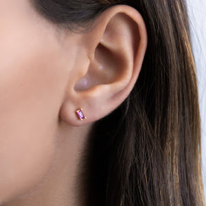  Baguette Stud Earring - Adina Eden's Jewels