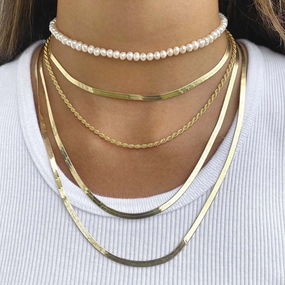 Adina's jewels shop herringbone necklace