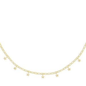 Gold Mini Star Link Choker - Adina Eden's Jewels