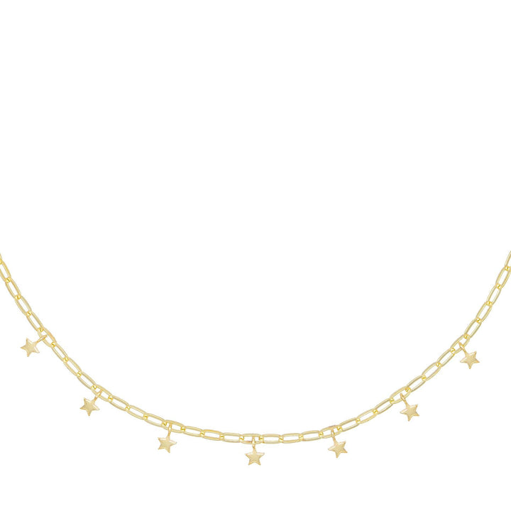 Gold Mini Star Link Choker - Adina Eden's Jewels