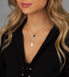  Solid/Pave Dog Tag Necklace - Adina Eden's Jewels