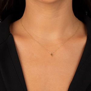  Solid Lightning Necklace 14K - Adina Eden's Jewels