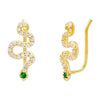 Emerald Green Snake Ear Climber - Adina Eden's Jewels