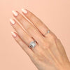  Diamond Oval Chain Ring 14K - Adina Eden's Jewels
