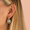  Large Pavé Mariner Charm Huggie Earring - Adina Eden's Jewels