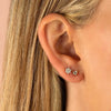  Diamond Flower Threaded Stud Earring 14K - Adina Eden's Jewels