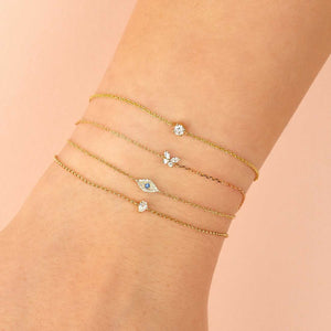  CZ Butterfly Bracelet 14K - Adina Eden's Jewels