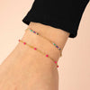  Beaded Enamel Chain Bracelet 14K - Adina Eden's Jewels