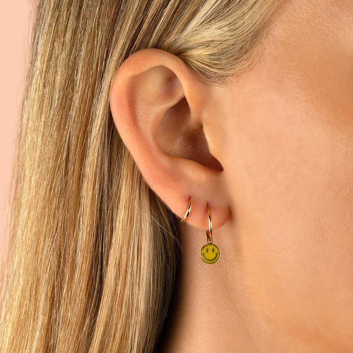  Thin Solid Cartilage Huggie Earring 14K - Adina Eden's Jewels