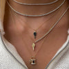  Chain x Tennis Key Necklace - Adina Eden's Jewels