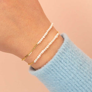  Pearl X Link Bracelet - Adina Eden's Jewels
