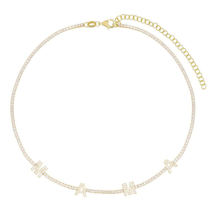 Gold Mama Tennis Anklet - Adina Eden's Jewels