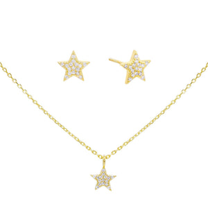 Combo Star Earring & Necklace Combo Set - Adina Eden's Jewels