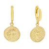 Gold Mini Coin Huggie Earring - Adina Eden's Jewels