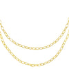 Gold Double Chain Link Necklace - Adina Eden's Jewels