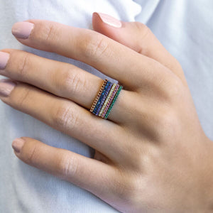  Multi -Color Bar Set Ring - Adina Eden's Jewels