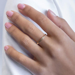  Roman Numeral Love Bar Ring - Adina Eden's Jewels