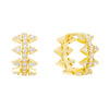 Gold Pavé Spike Huggie Earring - Adina Eden's Jewels