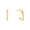 Gold Bamboo Square Open Hoop Earring - Adina Eden's Jewels