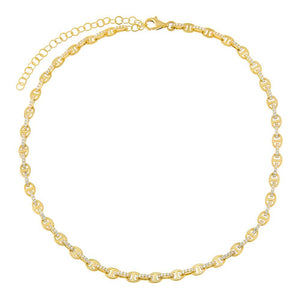 Gold Mini Mariner Pavé Choker - Adina Eden's Jewels