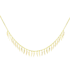 Gold Lightning Bolts Choker - Adina Eden's Jewels