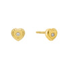  Diamond Heart Stud Earring 14K - Adina Eden's Jewels