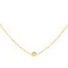 14K Gold Diamond Mini Bezel Necklace 14K - Adina Eden's Jewels