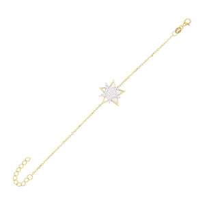 Gold Mother of Pearl Star Bracelet - Adina Eden's Jewels