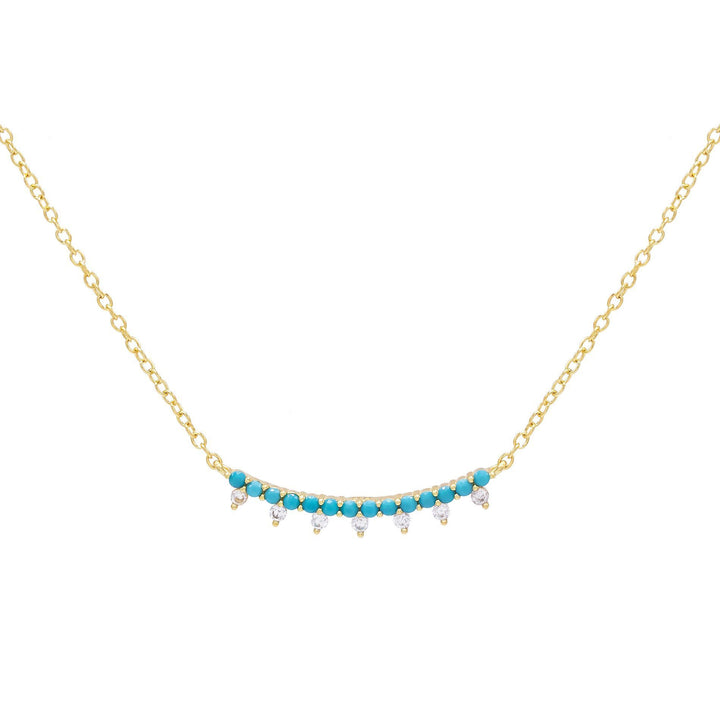 Turquoise Bar Bezel Necklace - Adina Eden's Jewels