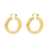 Gold / 38 MM Twist Hoop Earring - Adina Eden's Jewels