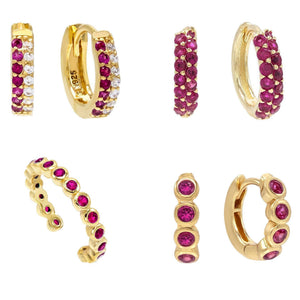  Triple Colored Earring Combo Set - Adina Eden's Jewels