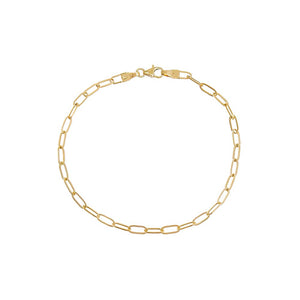 14K Gold / 9MM Medium Paperclip Bracelet 14K - Adina Eden's Jewels