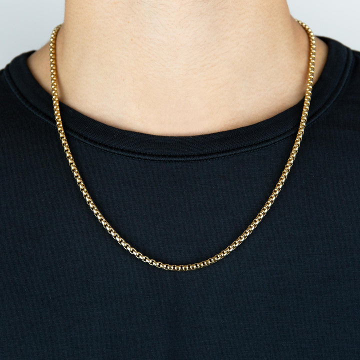  Round Box Chain Necklace - Adina Eden's Jewels