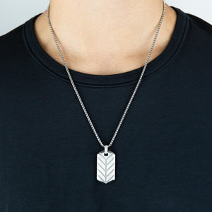  Chevron Dog Tag Necklace - Adina Eden's Jewels