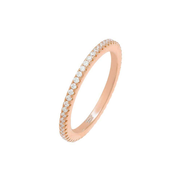 Rose Gold / 5 Micro Pavé Eternity Band - Adina Eden's Jewels