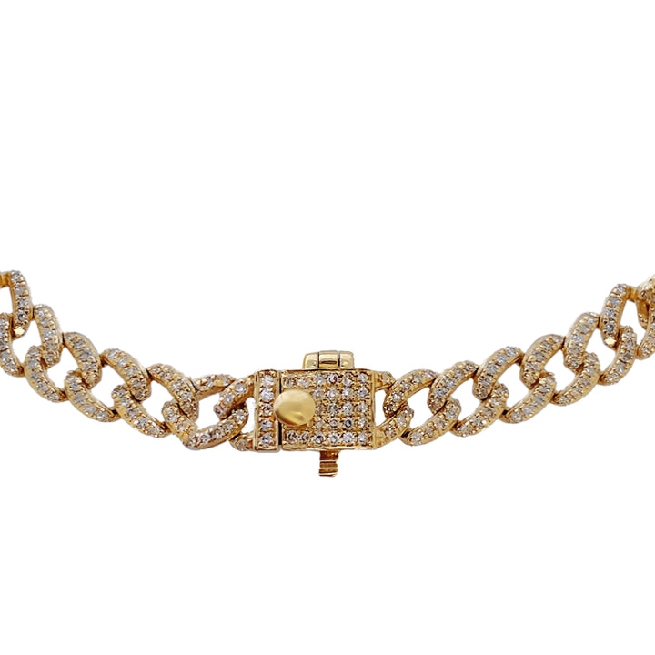  Diamond Cuban Bracelet 14K - Adina Eden's Jewels