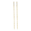 Gold CZ Thin Figaro Chain Drop Stud Earring - Adina Eden's Jewels