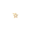 Gold / Single Mini Pavé Open Star Stud Earring - Adina Eden's Jewels