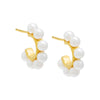 Pearl White Mini Pearl Hoop Earring - Adina Eden's Jewels