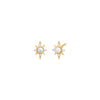 Pearl White / Pair Mini Pearl Starburst Stud Earring - Adina Eden's Jewels