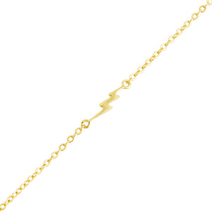 Gold Mini Lightning Bolt Bracelet - Adina Eden's Jewels