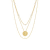 Gold Mixed Chain Coin Necklace - Adina Eden's Jewels