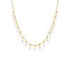 Gold Multi CZ Marquise Dangle Necklace - Adina Eden's Jewels
