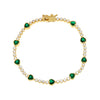 Emerald Green Multi CZ Heart Tennis Bracelet - Adina Eden's Jewels