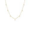 14K Gold Multi Dangling Pearl Necklace 14K - Adina Eden's Jewels