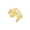 Gold / Single Multi Row CZ Ear Cuff - Adina Eden's Jewels