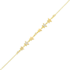 Gold Multi Stars Bracelet - Adina Eden's Jewels